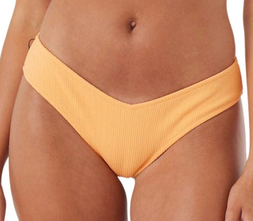Roxy Papaya Aruba VFront Cheeky Bikini Bottom L NWT